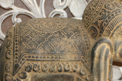 NEW Balinese Cast Concete Elephant with Carving - Bali Elephant Statue