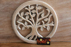 Balinese Hand Carved MDF TREE OF LIFE Wall Panel 30cm