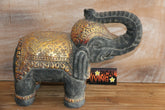NEW Balinese Cast Concete Elephant with Carving - Bali Elephant Statue
