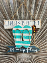 NEW Balinese Timber LIFE IS BETTER IN FLIP FLOPS - Bali Hand Crafted Beach Sign