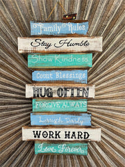 NEW Balinese Hand Crafted FAMILY RULES Sign - Bali Family Sign