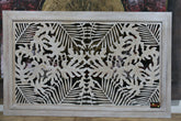 Balinese Hand Carved MDF with Wood Frame Tropical Wall Panel
