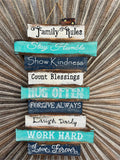 NEW Balinese Hand Crafted FAMILY RULES Sign - Bali Family Sign