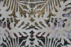 Balinese Hand Carved MDF with Wood Frame Tropical Wall Panel