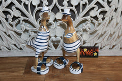 NEW Set of 2 Balinese Hand Carved Wooden Ducks - Bali Rice Paddy Bikini Ducks