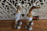 NEW Set of 2 Balinese Hand Carved Wooden Ducks - Bali Rice Paddy Bikini Ducks
