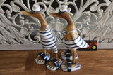 NEW Set of 2 Balinese Hand Carved Wooden Ducks - Bali Rice Paddy Bikini Ducks