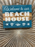NEW Balinese Timber WELCOME TO OUR BEACH HOUSE - Bali Hand Crafted Beach Sign