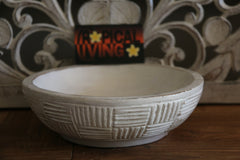NEW Balinese Hand Carved Wooden Bowl - Bali Carved Bow - 3 colours, 2 styles.