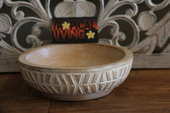 NEW Balinese Hand Carved Wooden Bowl - Bali Carved Bow - 3 colours, 2 styles.