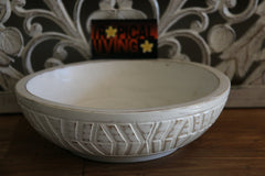 NEW Balinese Hand Carved Wooden Bowl - Bali Carved Bow - 3 colours, 2 styles.