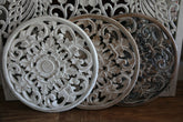 NEW Balinese Hand Carved Mandala Wall Panel - 3 Colours Available - 40cm