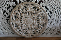 NEW Balinese Hand Carved Mandala Wall Panel - 3 Colours Available - 40cm