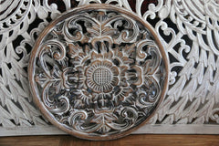 NEW Balinese Hand Carved Mandala Wall Panel - 3 Colours Available - 40cm