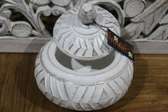 NEW Balinese Hand Carved Wooden Bowl S - Bali Carved Bowl - 3 colours available