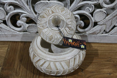 NEW Balinese Hand Carved Wooden Bowl S - Bali Carved Bowl - 3 colours available