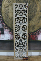 Balinese Hand Carved MDF Mandala Wall Panel 25x100cm - 2 Colours - Bali Wall Art