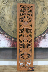 Balinese Hand Carved MDF Mandala Wall Panel 25x100cm - 2 Colours - Bali Wall Art