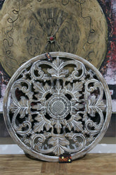 NEW Balinese Carved MDF MANDALA Wall Panel - Round 80cm Bali Mandala Panel