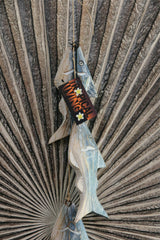 NEW Balinese 3 Hand Crafted Wooden Fish on String - Bali Seaside Home Decor