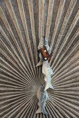 NEW Balinese 3 Hand Crafted Wooden Fish on String - Bali Seaside Home Decor