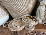 NEW Bali Woven Rattan Coasters - Balinese Coasters  1 Pce