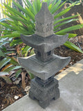 Balinese Hand Carved LAVA Stone Pagoda - Bal Lava Pagoda - Bali Garden Lantern