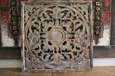 Balinese Hand Carved MDF Mandala Panel - 1m x 1m - Bali Wall Art - Mandala Art
