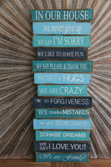 NEW Balinese Timber IN OUR HOUSE - FAMILY Sign