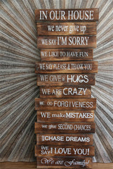 NEW Balinese Timber IN OUR HOUSE - FAMILY Sign
