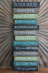 NEW Balinese Timber IN OUR HOUSE - FAMILY Sign