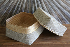 NEW Balinese Hand Crafted Woven & Hand Beaded Baskets - 5 Sizes - Bali Baskets