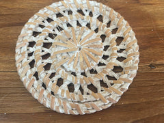 NEW Bali Woven Rattan Coasters - Balinese Coasters 1 Pce