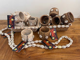 NEW Bali Woven Rattan Napkin Ring w/Shell Trim - Balinese Coasters 1 Pce
