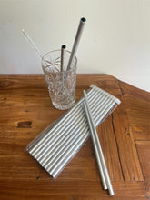 NEW Balinese Eco Friendly Reusable Aluminium Drinking Straws w/Cleaner - Pack 10