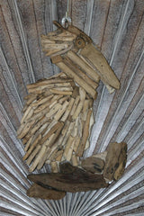 NEW Bali Handmade Driftwood Stork Bird Wall Decor 80cm - Bali Nautical Wall Art