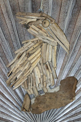 NEW Bali Handmade Driftwood Stork Bird Wall Decor 80cm - Bali Nautical Wall Art