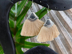 Bali Tassel Hook Earrings - Choose from 4 Colours in either Gold or Silver Trim
