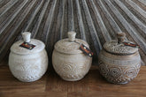 NEW Balinese Hand Carved Wooden Bowl with Lid - 3 colours available