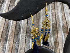 Peacock Feather Hook Earrings - Choose from 3 Colours - Peacock Earrings