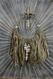 NEW Hand Crafted Balinese Shell / Grass Tribal Neck Piece on Stand