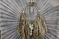 NEW Hand Crafted Balinese Shell / Grass Tribal Neck Piece on Stand