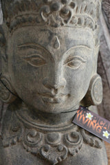 NEW Balinese Hand Crafted Cast Concrete Dewi Head Pot - Bali Dewi Head Plant Pot