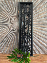 NEW Balinese Hand Carved Tropical/Bamboo Wall Panel 80x20cm