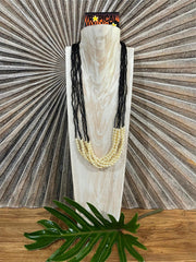 NEW Hand Crafted Balinese Bead & Faux Pearl Necklace - Perfect Inexpensive Gift