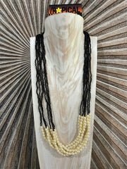 NEW Hand Crafted Balinese Bead & Faux Pearl Necklace - Perfect Inexpensive Gift