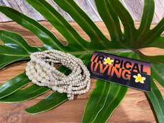 NEW Hand Crafted Bead & Faux Pearl Bracelet - Bali Bead / Pearl Bracelet