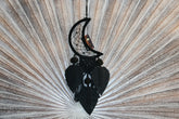 NEW Balinese Handmade Half Moon w/Leaf Dream Catcher - Bali Dream Catcher