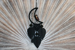 NEW Balinese Handmade Half Moon w/Leaf Dream Catcher - Bali Dream Catcher