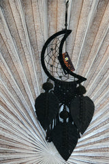 NEW Balinese Handmade Half Moon w/Leaf Dream Catcher - Bali Dream Catcher